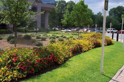 Rick Pate tells people he’s in construction, but this commercial landscaping job in downtown Montgomery shows off his company’s horticultural expertise as well. Photo: Pate Landscape Co.