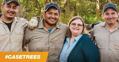 For every photo of a landscaping crew submitted, Case will plant a tree. Photo: CASE