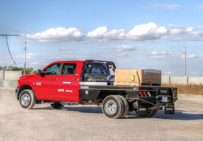 A corrosion-resistant, polyurethane coating comes standard on the new flatbed deck. Photo: Harper Industries Inc.
