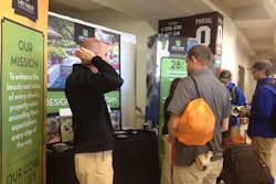 Students talk with representatives of Miamisburg, Ohio-based Grunder Landscaping Co. at Thursday’s National Collegiate Landscape Competition Career Fair. Photo: Jill Odom