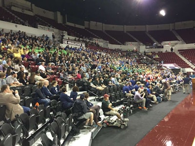 The opening ceremony of the National Collegiate Landscape Competition was held Thursday morning at Mississippi State University’s Humphrey Coliseum. Photo: David Rountree