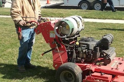 A Ringers Landscaping employee uses a Gravely Pro-Walk Hydro LP 48. Photo: Ringers Landscaping