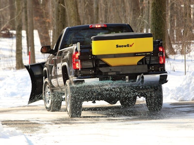 The Bulk Pro SP-1875, shown here, has a spread width of up to 40 feet. Photo: SnowEx