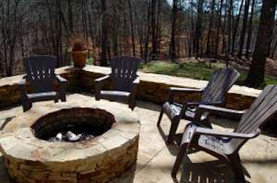 This client requested a fire pit for entertaining, and Marcum was able to deliver. Photo: Jill Odom