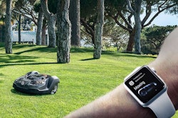 The app enables user to send the mower “Start,” “Stop” and “Park” commands from anywhere, the manufacturer says. Photo: Husqvarna