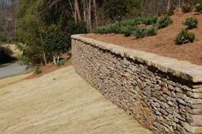 By owning Big Oak Natural Stone and Landscape Supplies, Marcum has a ready supply of materials on hand for retaining walls and more. Photo: Jill Odom