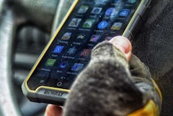 DeWalt’s MD501 smartphone, which the company is launching in the United Kingdom, will become available in the United States later this year. Photo: DeWalt