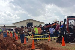Ditch Witch customers and dealers look over equipment during their recent visit to the company’s headquarters in Perry, Oklahoma. Photo: Ditch Witch