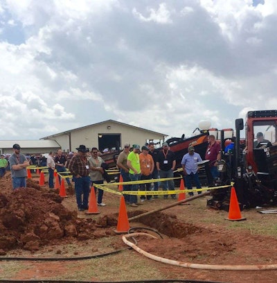 Ditch Witch customers and dealers look over equipment during their recent visit to the company’s headquarters in Perry, Oklahoma. Photo: Ditch Witch