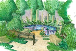 The concept design of the ‘Together We Can’ garden is shaped similarly to an ear. Photo: Papworth Trust