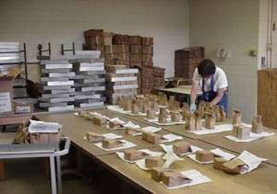 Soil samples are organized and logged in with lab numbers after they’re received by Clemson University’s Agricultural Service Laboratory. Photo: Clemson University