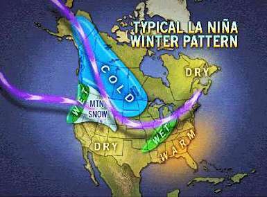 A typical La Nina weather pattern means more dry weather for Southern California. Photo: weatherbug.com