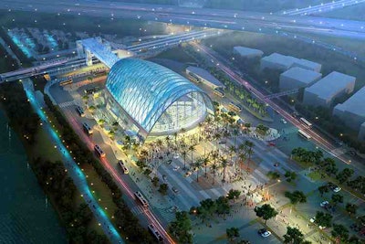 SWA sought to complement the building’s iconic architecture, as seen in this rendering, by surrounding it with a strong streetscape identity. Photo: SWA