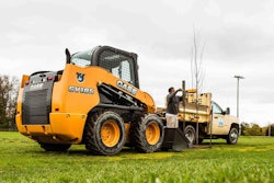 Case planted trees in honor of landscape contractors that posted photographs of their crews to the equipment maker’s Facebook or Instagram pages. Photo: Case CE