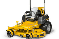 Hustler Turf Equipment chose the Vanguard V-twin Big Block engine for its Super Z HyperDrive (seen here) and Super 104 commercial mowers. Photo: Hustler Turf Equipment