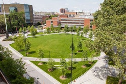 Shoemaker Green on the University of Pennsylvania campus is an example of sustainable landscape design, having won SITES certification from the U.S. Green Building Council. Photo: Barrett Doherty