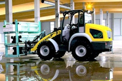 The largest and newest electric machine from Wacker Neuson is the Kramer 5055e wheel loader. Photo: Wacker Neuson