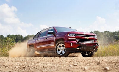The 2016 Chevrolet Silverado has its share of aluminum, a GM spokesman says, including the hood, engine block and heads, but not the bed. Photo: Chevrolet