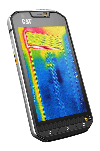 The S60 is the first smartphone to offer built-in thermal imaging. Photo: Caterpillar