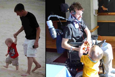 David Williams before and after his accident in 2011. Photo: Saltz, Mongeluzzi, Barrett & Bendesky, P.C.