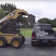 Not to be forgotten as Chevrolet and Ford fight it out on social media, Honda rented a skid steer to dump 800 pounds of rough-cut concrete blocks onto the bed of a Ridgeline pickup. Photo: Honda
