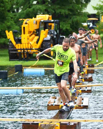 The five-mile course included plenty of obstacles, including a dip in the lake on JCB’s Savannah campus. Photo: JCB