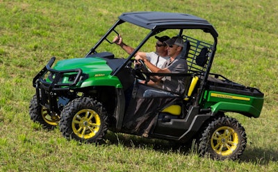 The new midsize UTVs accelerate swiftly, Deere says, and both have a top speed of 28 miles per hour. Photo: John Deere