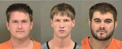 (Left to right) Paul Lucas, Nathan Lucas, Randolph Mangum. Photo: Mecklenburg County Jail
