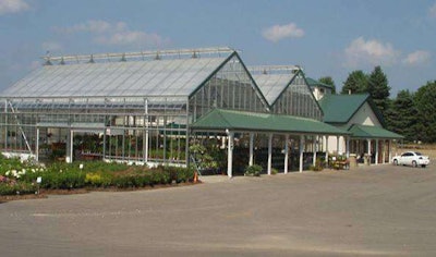 The greenhouses remained intact during the fire. Photo: Oconomowoc Landscape Supply & Garden Center