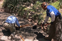 The pour-in-place permeable paving material was used to upgrade key sections of the arboretum’s nature trails. Photo: Porous Pave