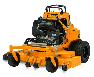 The Stander I is equipped with a floating deck to follow the contours of the terrain. Photo: Wright Manufacturing