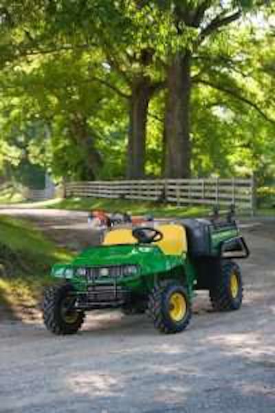 UTVs make it easy to transport tools and materials around a jobsite or even from one jobsite to another. Photo: John Deere
