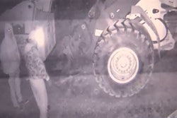 Footage from surveillance cameras show the thieves taking their time.