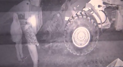 Footage from surveillance cameras show the thieves taking their time.