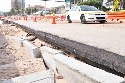The city and local Florida Department of Transportation has spent more than $8 million on repairing the A1A after Hurricane Sandy. Photo: Florida Department of Transportation