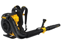 Gardenland Power Equipment in Campbell, California, says sales of battery-powered equipment such as this DEWALT DCBL590X2 Cordless Backpack Blower are increasing as cities ban gasoline-powered blowers altogether. Photo: DEWALT