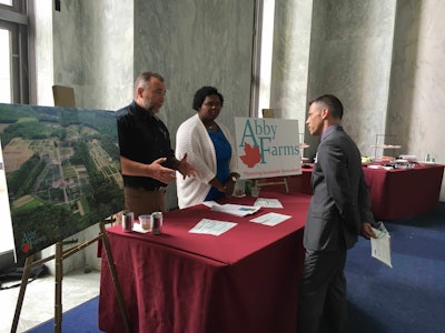 For the first time, NALP’s Day on the Hill event included ‘Landscape Learning Labs for Legislators,’ featuring information booths visited by members of Congress and their staffs. Photo: Jill Odom