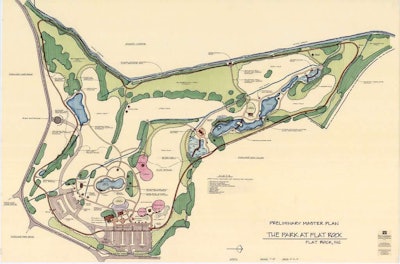 Ed Lastein prepared this master plan for the Park at Flat Rock.