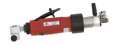 The Bevel Buddy Chipper Knife Sharpener pneumatic model maintains even power throughout its life. Photo: Precision Sharpening Devices