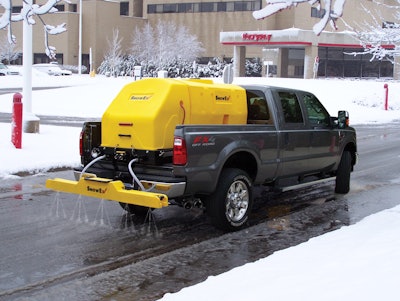 In addition to business issues, including litigation, the training covers environmental considerations related to the use of ice-control liquids. Photo: SnowEx