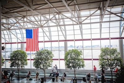The Charlotte Douglas Internation Airport is an example of interior plantscaping making a space more soothing with its sturdy trees soaking up the sun. Photo: N i c o l a/Flickr
