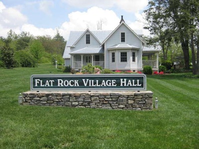 Ed Lastein’s work included landscaping for the Village Hall in Flat Rock. Photo: Village of Flat Rock, North Carolina