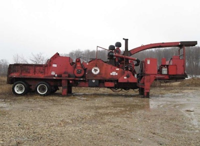 To see how the machine in this ‘Before’ photo looks after refurbishment, check out the photograph below. Photo: Morbark