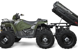 With a 567 cc engine, the Sportsman 6×6 Big Boss 570 EPS for 2017 has true, on-demand AWD/2WD, a payload capacity of 1,115 pounds and towing capacity of 1,500 pounds. Photo: Polaris