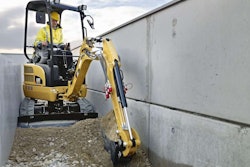The 301.7D CR, seen here, is among the five models that will be phased out in mid-2018. Photo: Caterpillar
