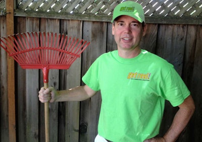 Get Reel Lawn Care owner Sterling Stevens prefers to keep things quiet with his human-powered tools. Photo: Get Reel Lawn Care