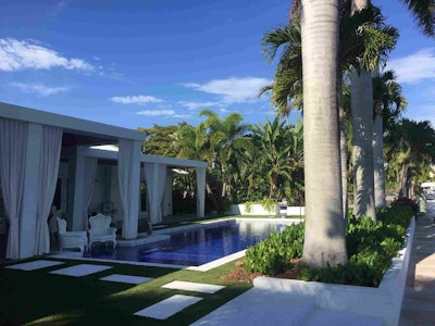 Landscaping at this home in the Sunrise Key residential community of Fort Lauderdale, Florida, required the removal and replacement of some 20 yards of soil. Photo: Gourmet Landscaping Services