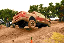 Nissan erected this mound as part of its off-road course.