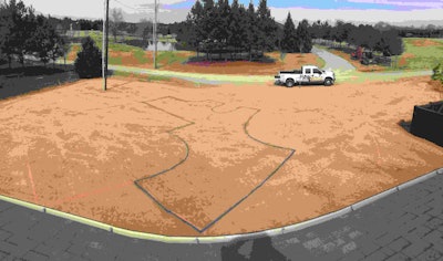 A shot of the space before Pro-Lawn Landscape began digging.