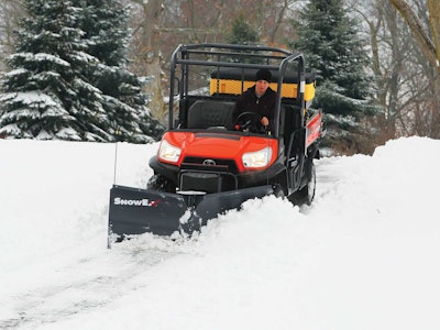 A responsive direct lift system delivers fast reaction times to quickly reposition the plow. Photo: SnowEx